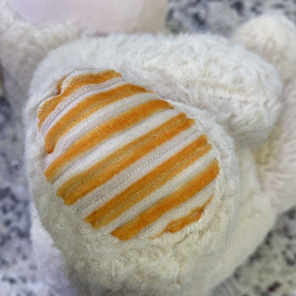 Spark Create Cream Baby Lamb Rattle Crinkle Ears Soft Eyes Stuffed Plush Toy 10" - Picture 7 of 11
